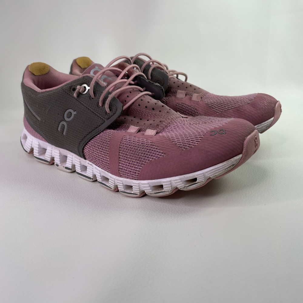 On Cloud Women Running Shoes Size 8 Pink Mauve Grey Swiss Engineering Sneakers